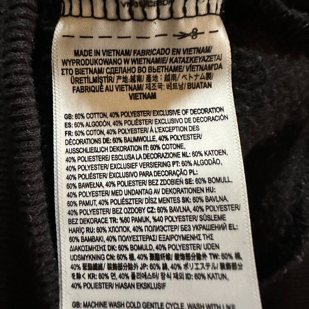 Vans Camo Logo Men's Black Hoodie Sweater Size Small Cotton Polyester - Picture 7 of 7